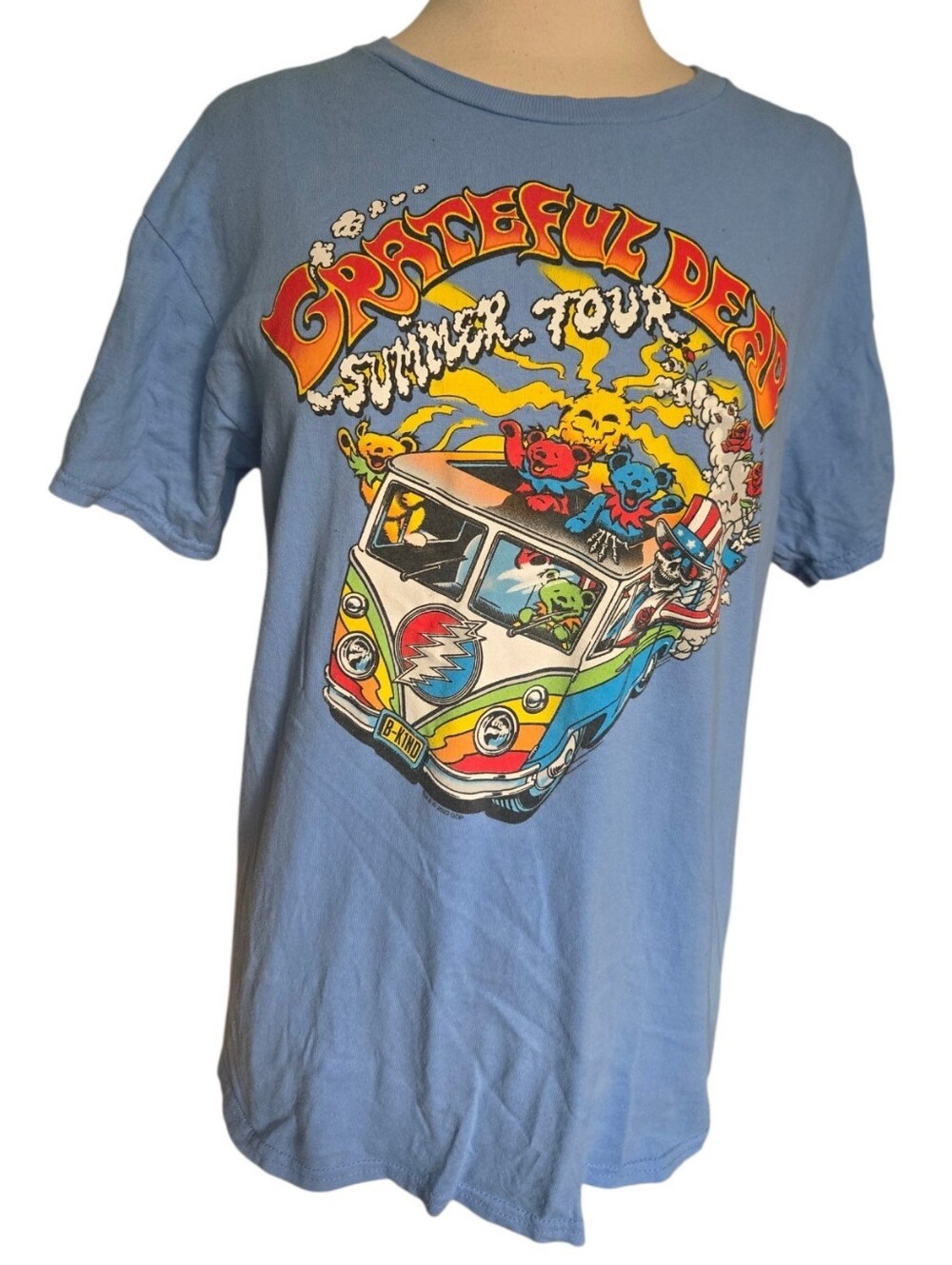 Liquid Blue Grateful Dead Hippie Bus T-Shirt - M
